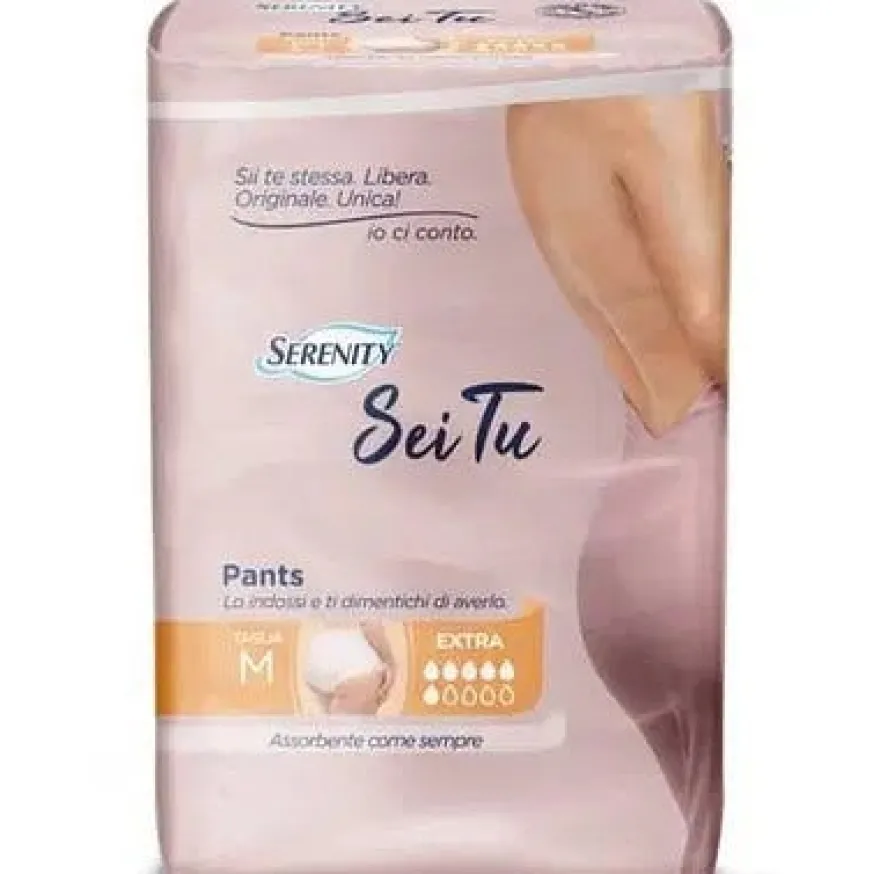 Serenity Pants Pannolone a Mutandina Advance Seitu Extra Taglia Medium 10 Pezzi