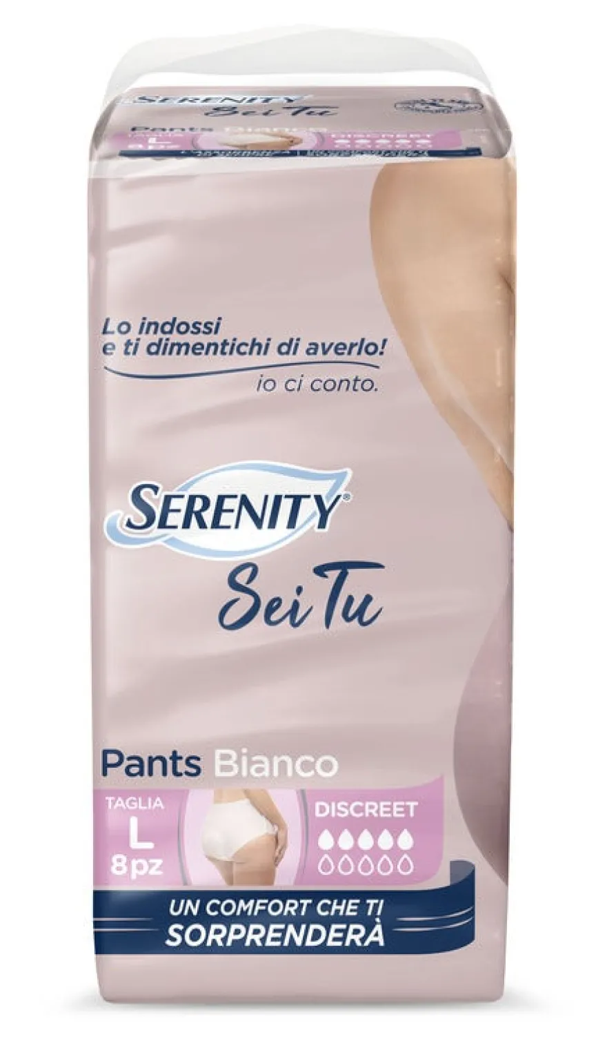 Serenity Pants Sei Tu Discreet Mutandina Assorbente Taglia L 8 Pezzi