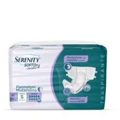 Serenity SoftDRY Sensitive Pannolone Mutandina Maxi Taglia S 30 Pezzi