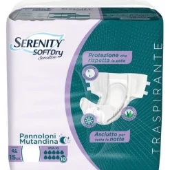 Serenity Soft Dry Sensitive Pannolone Mutandina Maxi Taglia M 15 Pezzi
