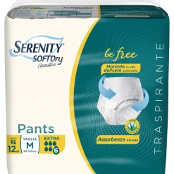 Serenity Soft Dry Sensitive Pants Extra Taglia M 12 Pezzi