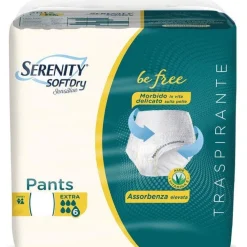 Serenity Soft Dry Sensitive Pants Extra Taglia XL 14 Pezzi
