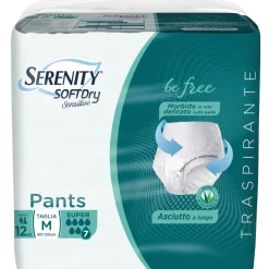 Serenity Soft Dry Sensitive Pants Super Taglia M 12 Pezzi