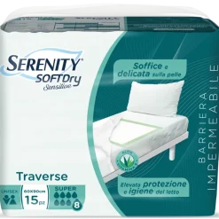 Serenity Soft Dry Sensitive Traversa Assorbente Super 60x90 15 Pezzi
