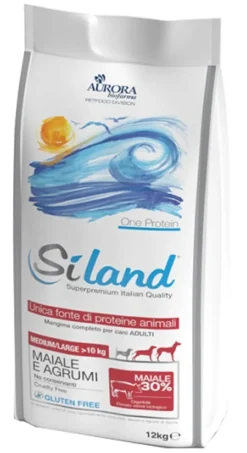Siland Adult Gusto Maiale E Agrumi Cibo Secco Cani Adulti Taglia Medio/Grande Sacco 12kg