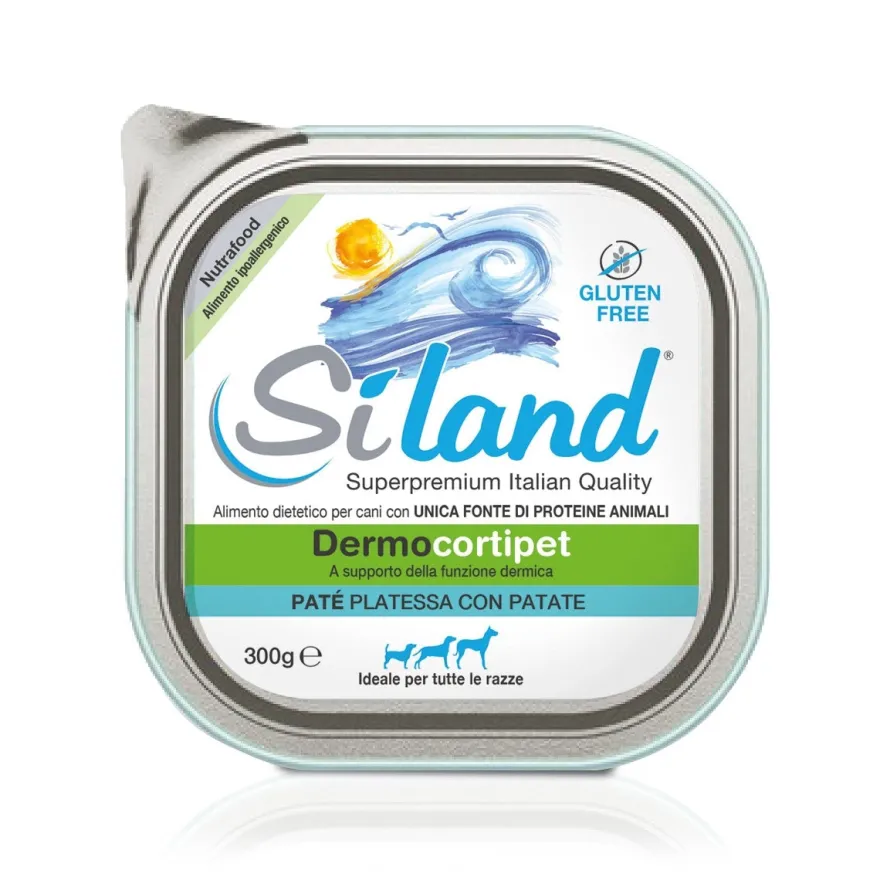 Siland Dermocortipet Umido Platessa/Patata Per Cani 300g