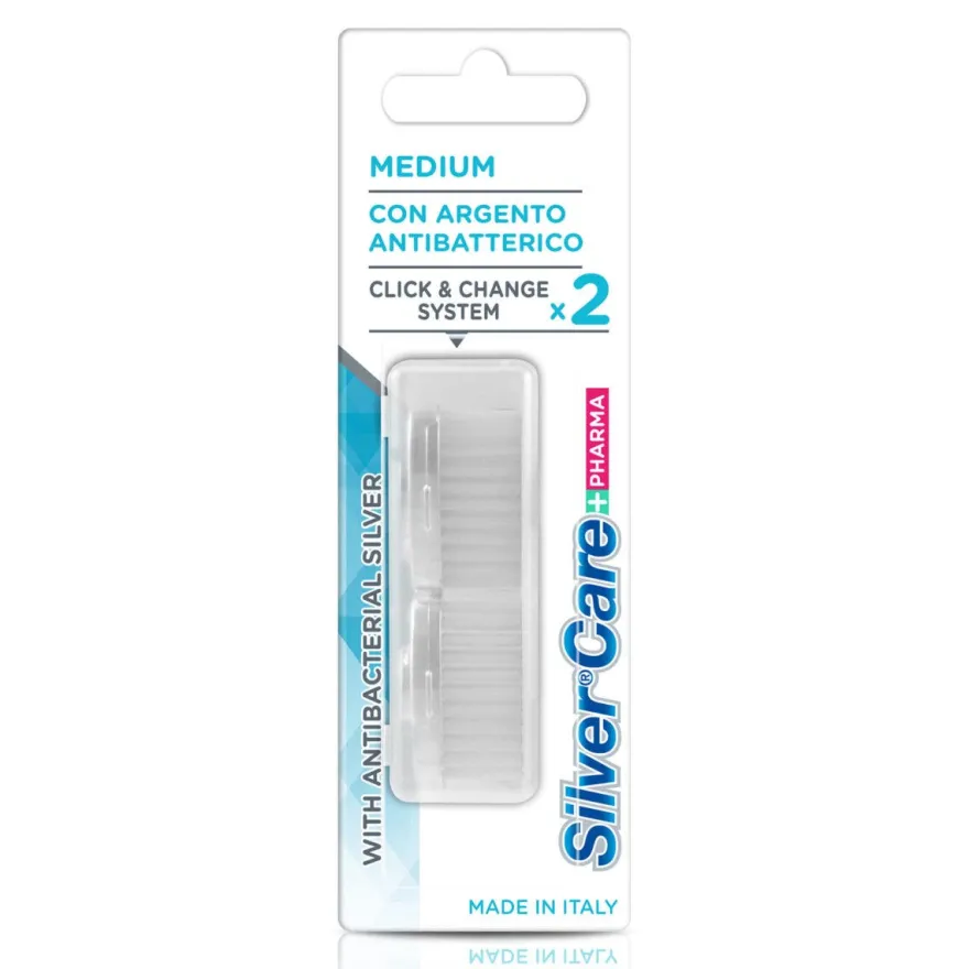 Silvercare Ricarica Spazzolino Media 2 Pezzi