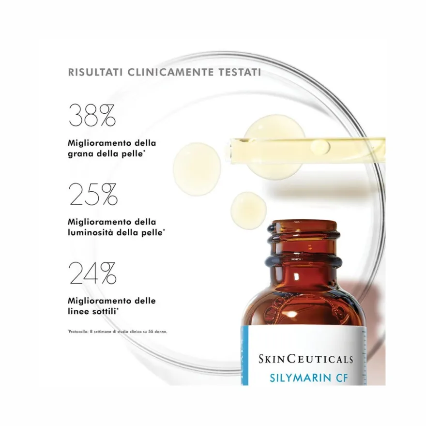 SkinCeuticals Silymarin CF Siero Antiossidante con Vitamina C Pura Ideale per Pelli Grasse 30ml