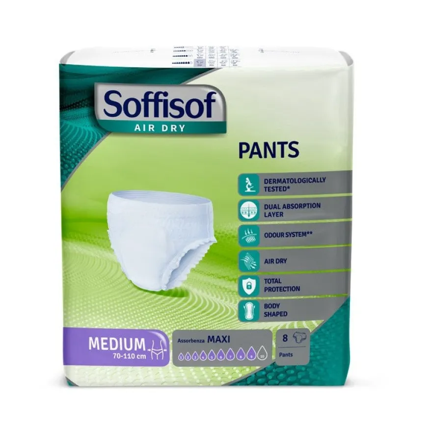 Soffisof Air Dry Pants Maxi Taglia Medium 8 Pezzi