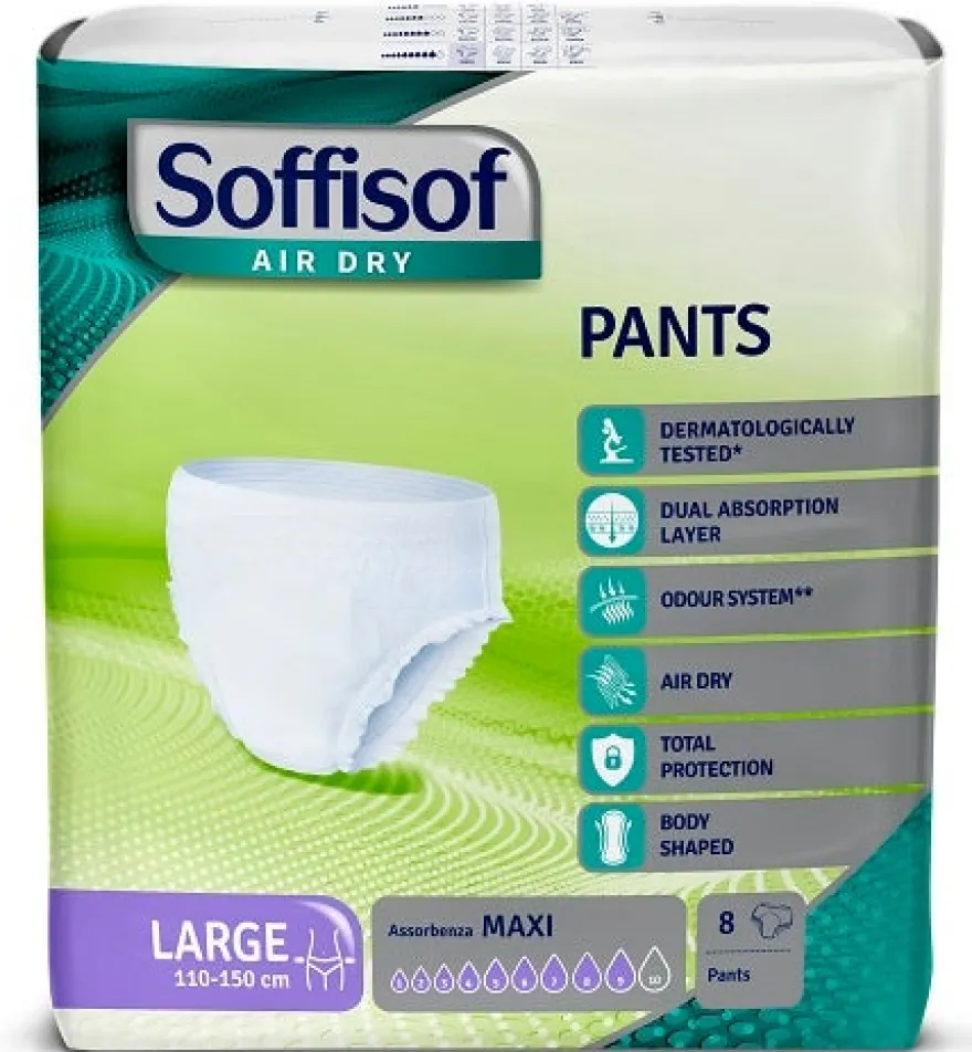 Soffisof Air Dry Pants Pannolone Maxi Taglia Large 8 Pezzi