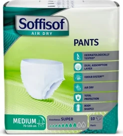Soffisof Air Dry Pants Pannolone Super Taglia Medium 10 Pezzi