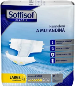 Soffisof Classic Extra Pannolone A Mutandina Taglia L 15 Pezzi