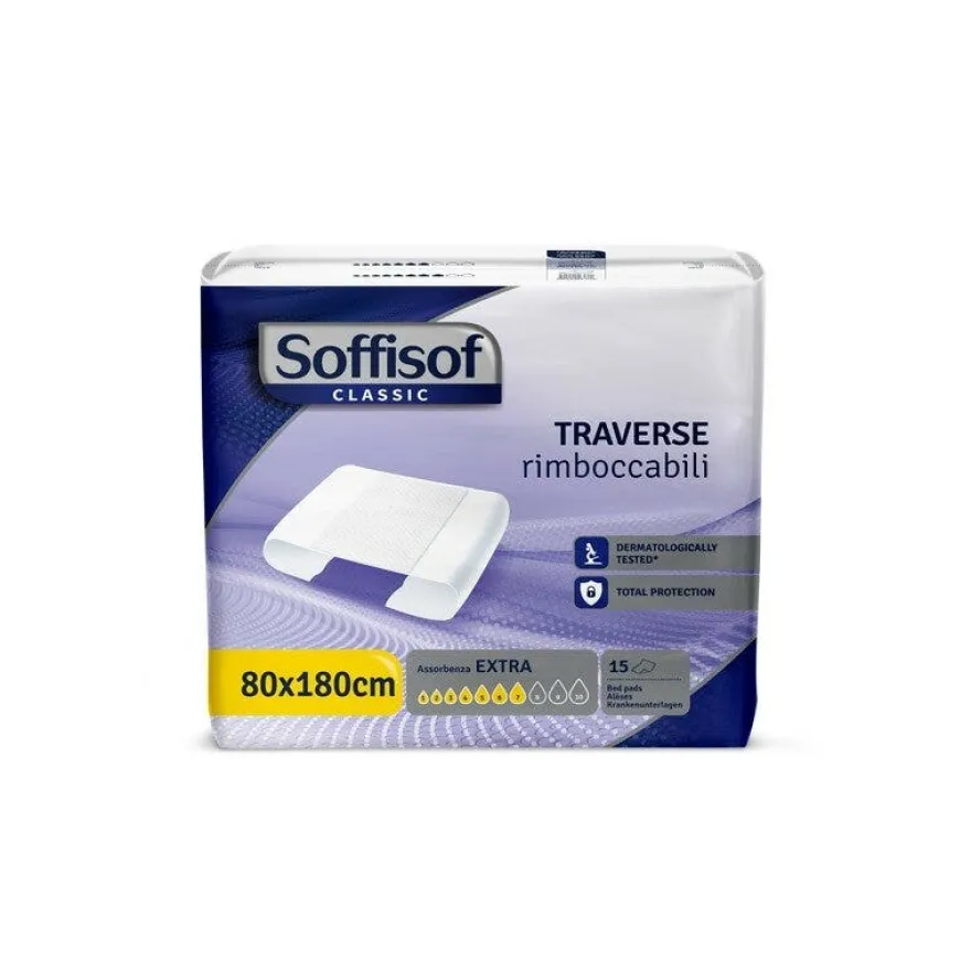 Soffisof Classic Traversa Rimboccabile Per Incontinenza Extra 80x180cm 15 Pezzi