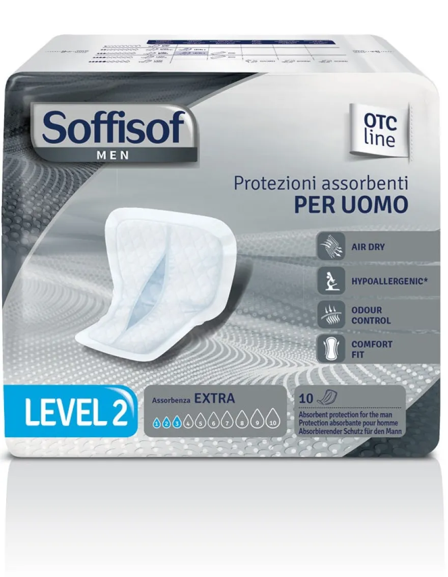 Soffisof Men Level 2 Protezioni Assorbenti Per Uomo 10 Pezzi