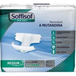 Soffisof Pannoloni A Mutandina Air Dry Super Taglia Media 15 Pezzi
