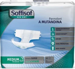 Soffisof Pannoloni A Mutandina Air Dry Super Taglia Media 15 Pezzi