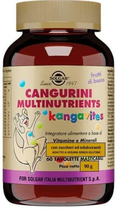 Solgar Cangurini Multinutrients Frutti di Bosco 60 Tavolette Masticabili
