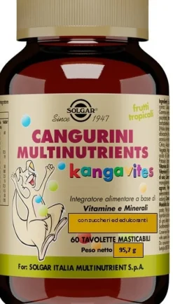 Solgar Cangurini Multinutrients Frutti Tropicali 60 Tavolette