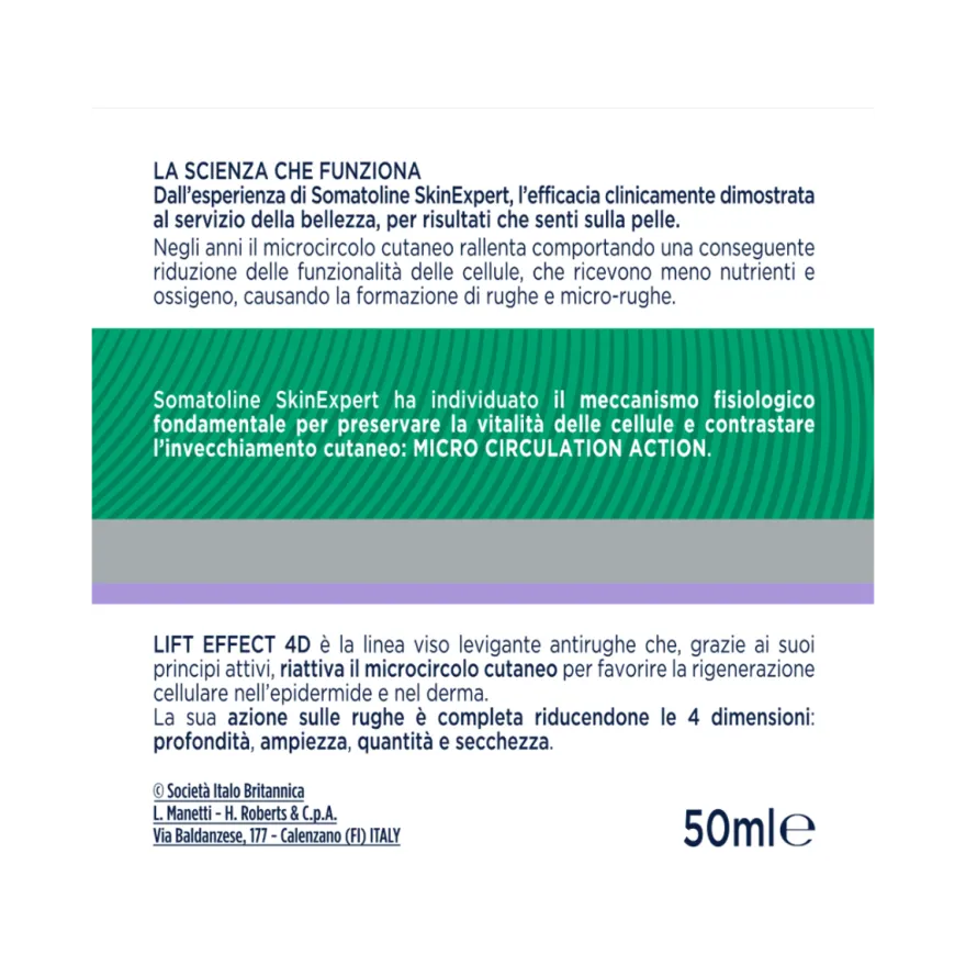 Somatoline SkinExpert Lift Effect 4D Crema Giorno Gel Filler Antirughe 50ml