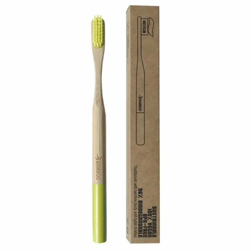 Spazzolino Bamboo Hard Lime 1 Pezzo