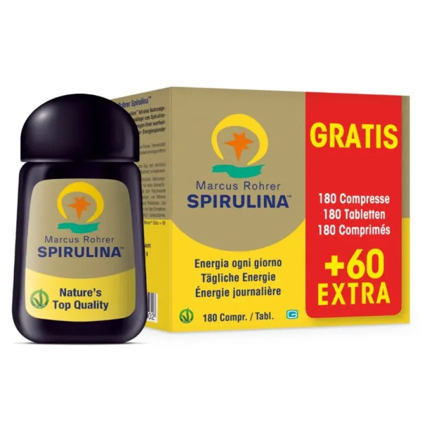 Spirulina Marcus Rohrer 180 Compresse - Integratore Naturale