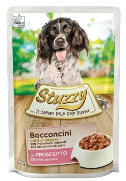 Stuzzy Bocconcini Con Prosciutto Per Cani Adulti Bustina 100g
