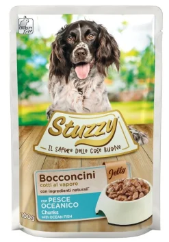 Stuzzy Bocconcini Jelly Con Pesce Oceanico Per Cani Adulti Bustina 100g