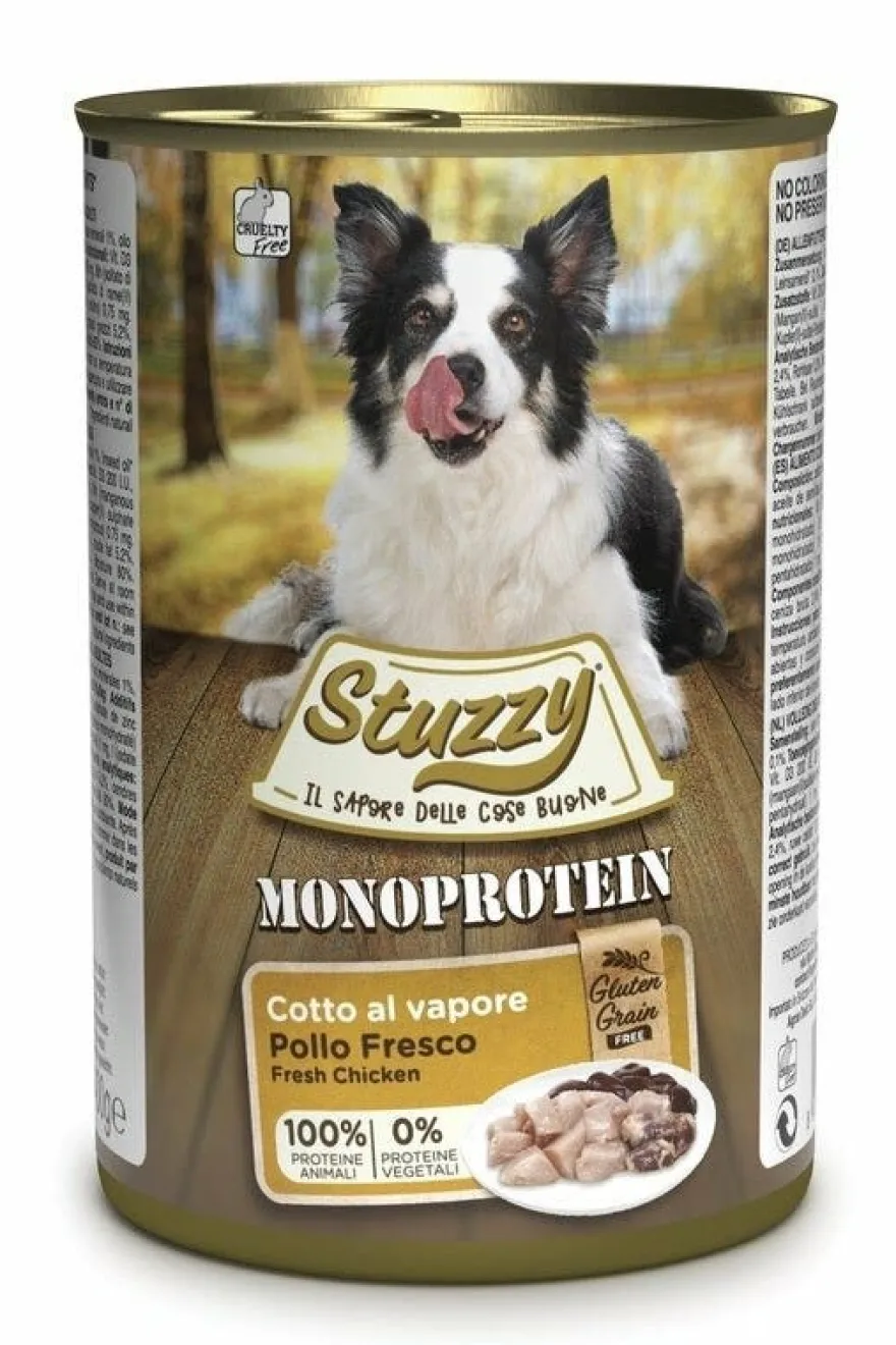 Stuzzy Monoprotein Al Pollo Cibo Umido Cani Adulti Barattolo 400g