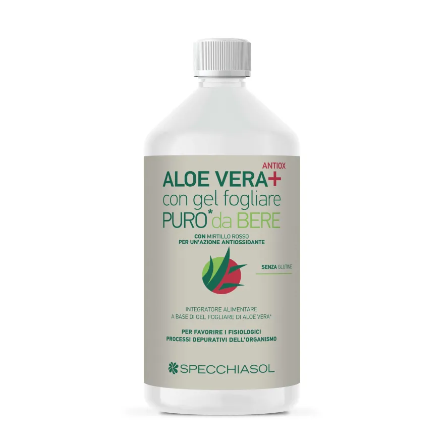 Succo Aloe Vera+ Aloe/Mirtillo Rosso 1 Litro