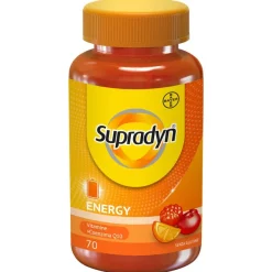 Supradyn Energy Integratore Vitamine A B C D E e Coenzima Q10 Contro la Stanchezza 70 Caramelle Gommose