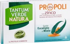 Tantum Verde Natura Propoli Eucalipto E Miele Con Zinco 15 Pastiglie Gommose