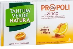 Tantum Verde Natura Propoli Limone E Miele Con Zinco 15 Pastiglie Gommose