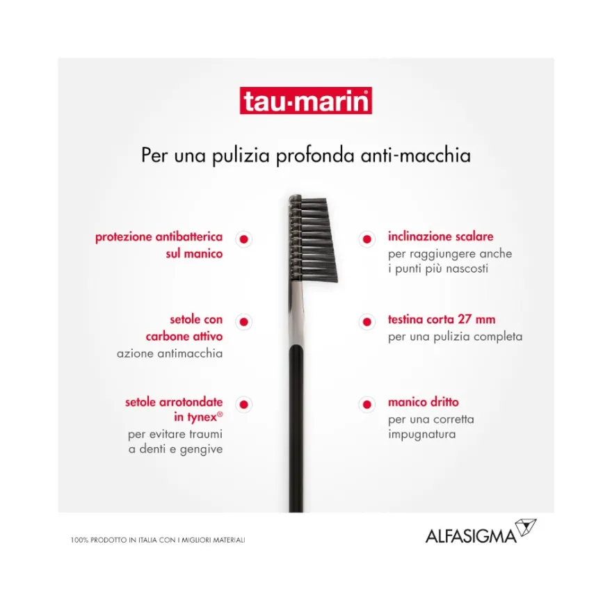 Taumarin Spazzolino Professional Black Con Antibatterico