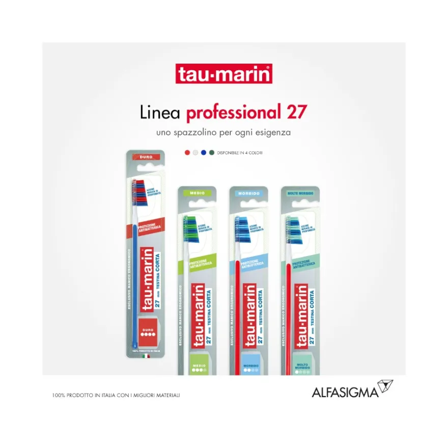 Taumarin Spazzolino Professional Duro 27 Con Antibatterico