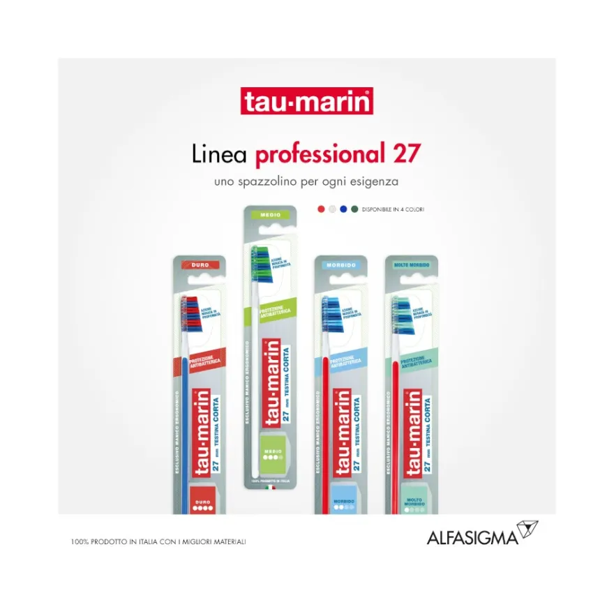 Taumarin Spazzolino Professional Setole Medie 27 Con Antibatterico