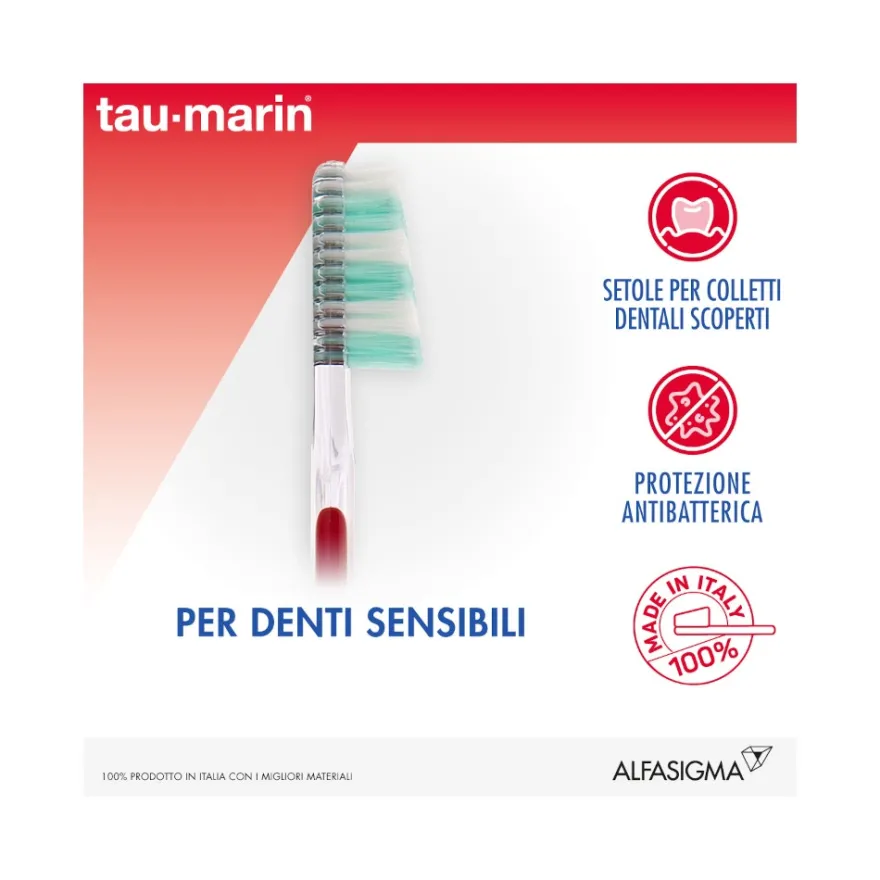 Taumarin Spazzolino Sensitive Gengive Antibatterico 1 Pezzo