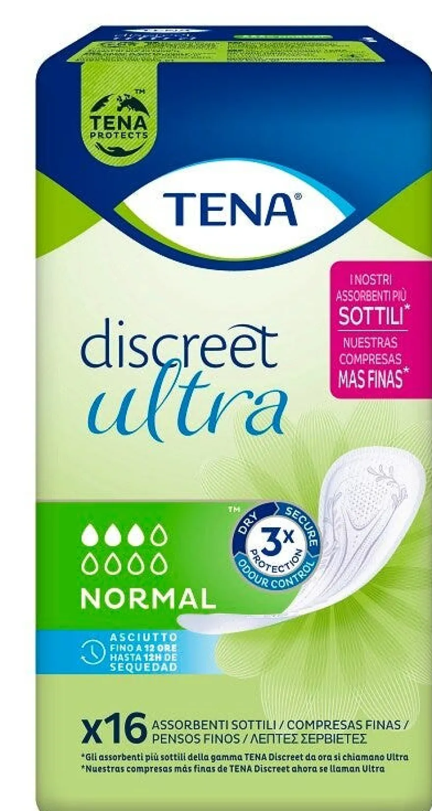 TENA Discreet Ultra Normal Assorbenti Per Incontinenza 16 Pezzi