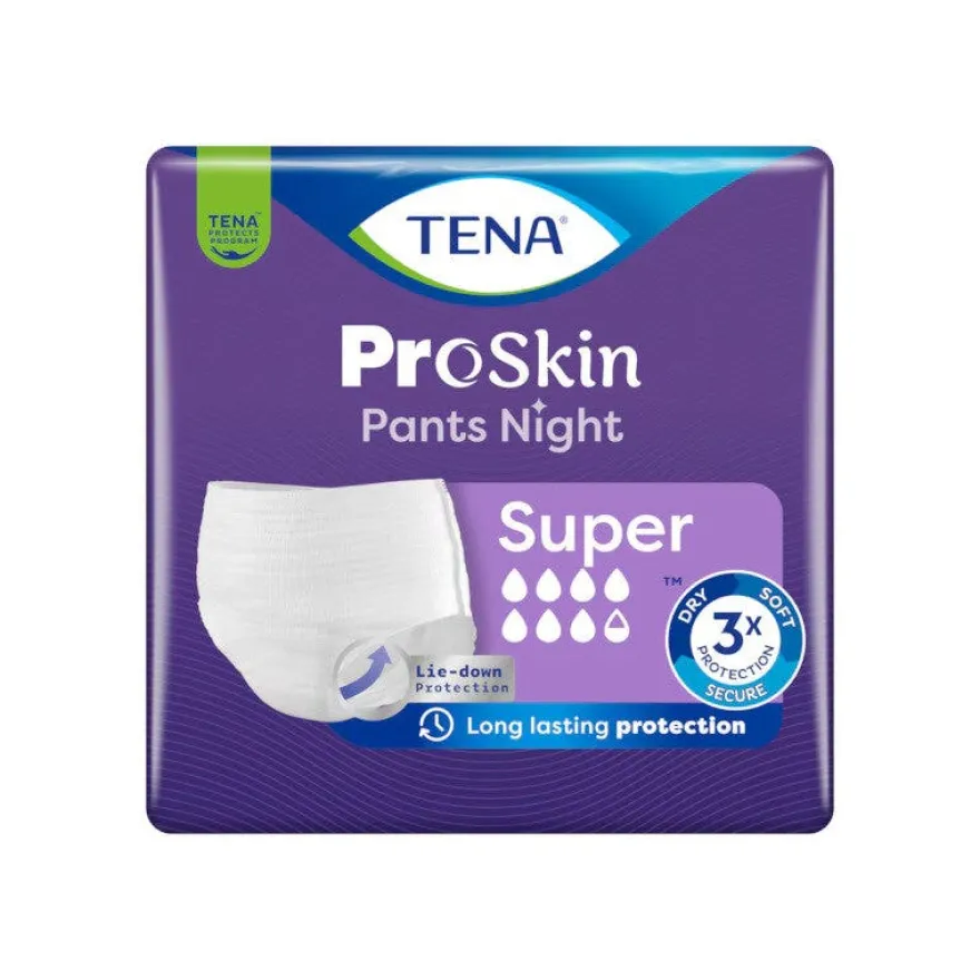 Tena ProSkin Pants Night Super Mutadine Assorbenti Taglia L 10 Pezzi