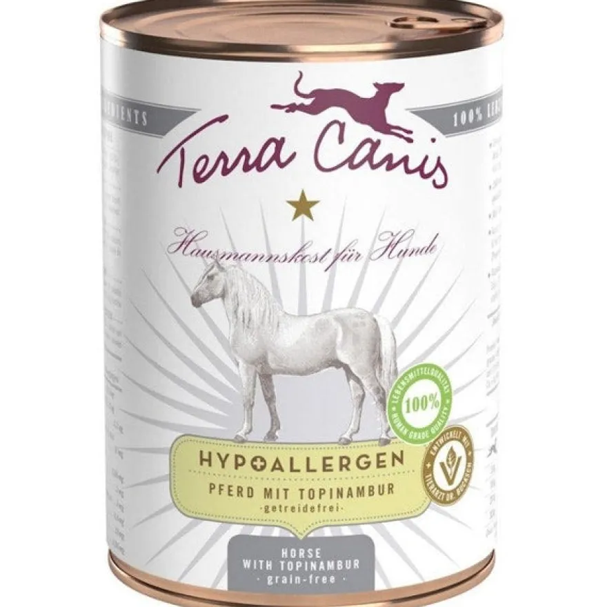 Terra Canis Cibo Umido Con Cavallo E Topinambur Per Cani Adulti Scatoletta 400g