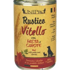Unipro Cane Rustico Vitello Pasta Carote 400g