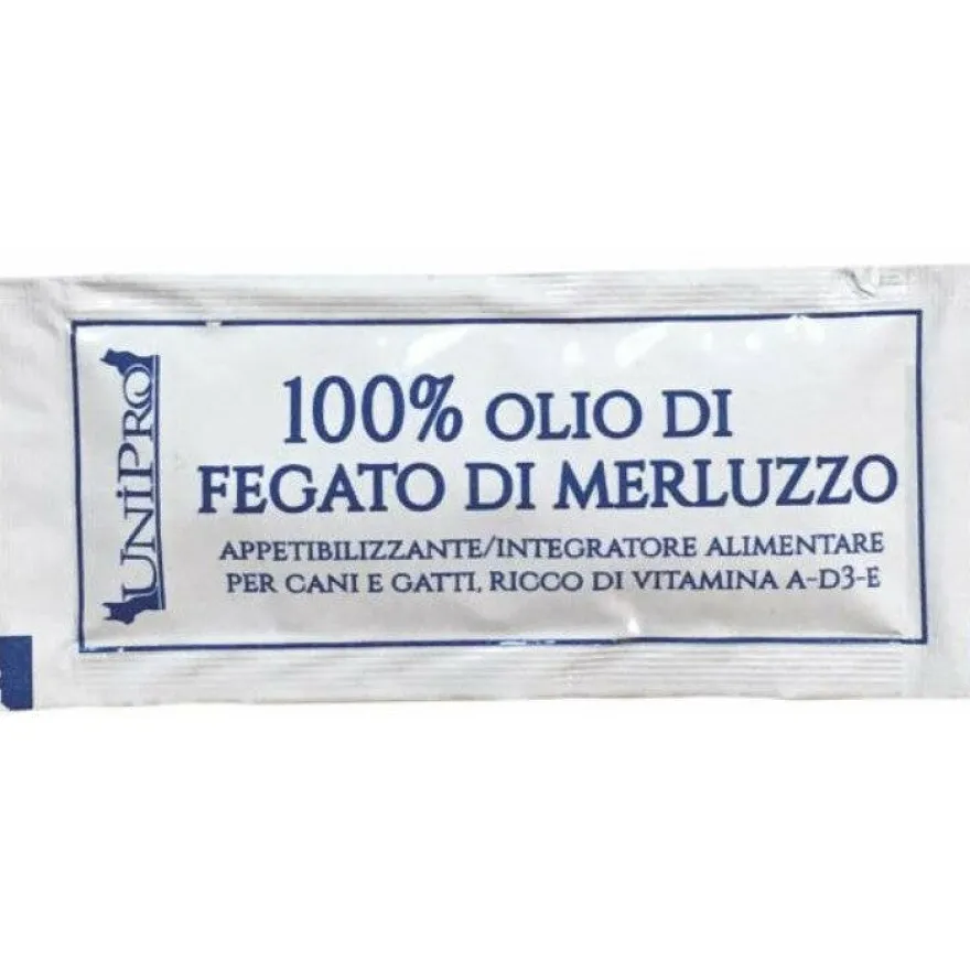 Unipro 100% Olio Di Merluzzo Per Cani/Gatti 10ml