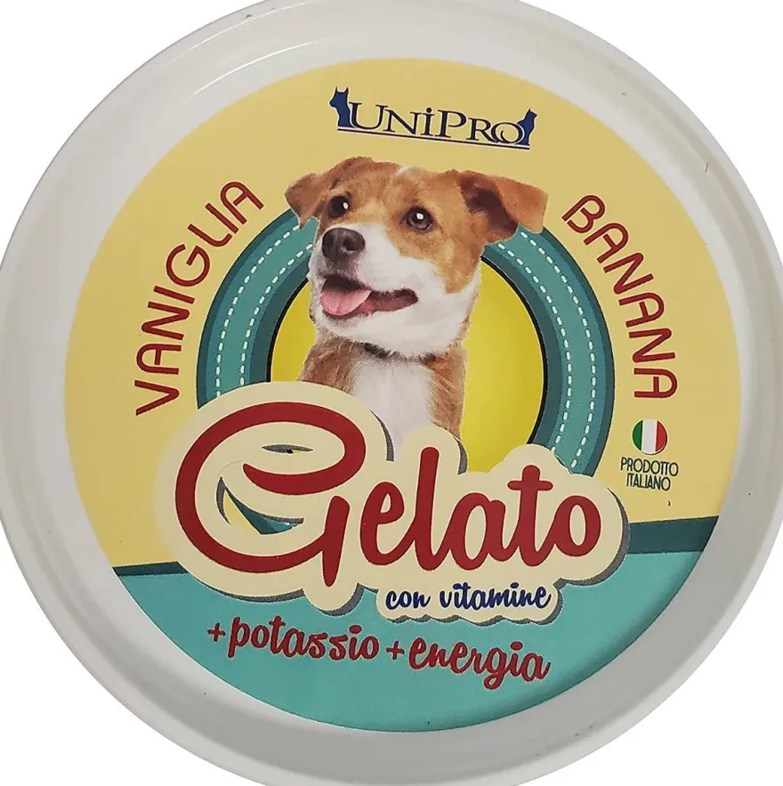 Unipro Preparato Per Gelato Vaniglia/Banana Alimento Complementare Per Cani 60g
