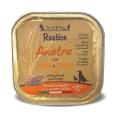 Unipro Rustico Cibo Umido Anatra Orzo E Farro Per Cani Vaschetta 100g