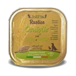 Unipro Rustico Cibo Umido Coniglio Orzo E Farro Per Cani Vaschetta 100g