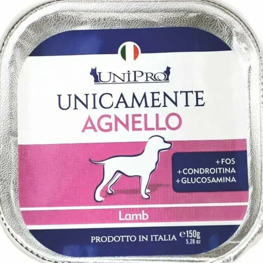 Unipro Unicamente Agnello Cibo Umido Cani Adulti Vaschetta 150g