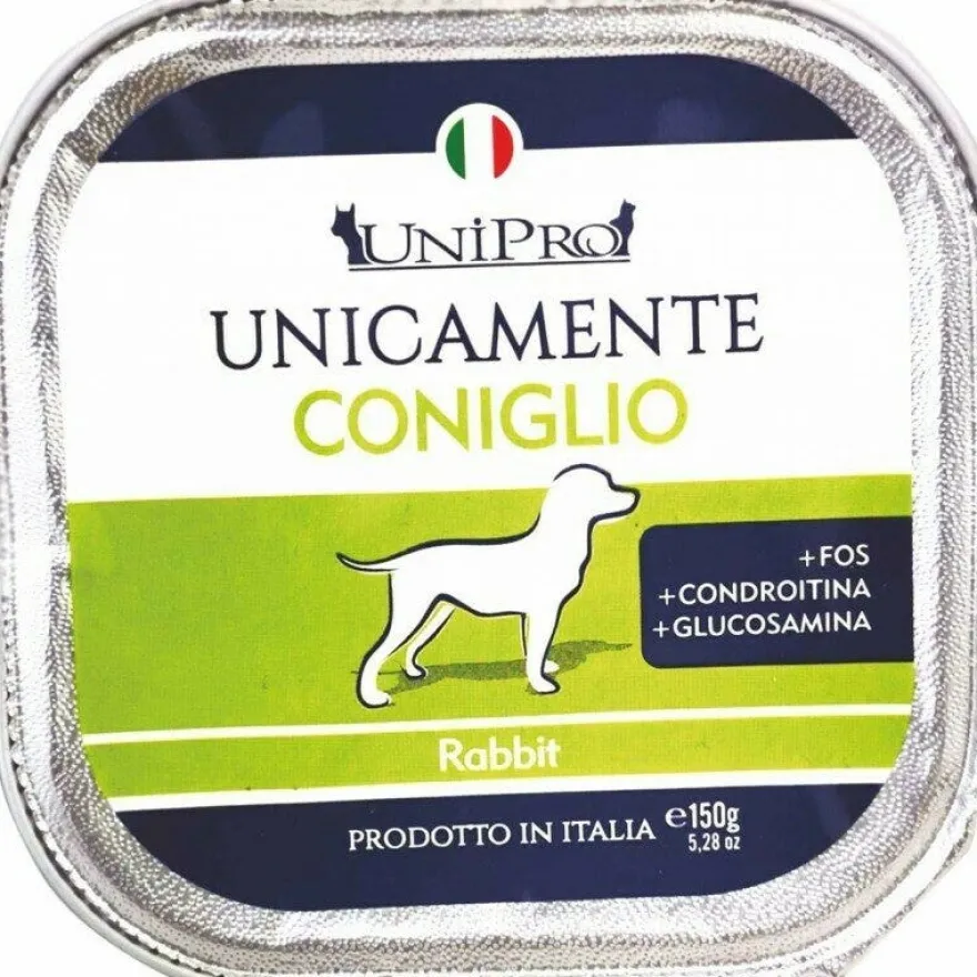 Unipro Unicamente Coniglio Cibo Umido Per Cani Adulti Vaschetta 150g