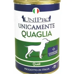 Unipro Unicamente Quaglia Cibo Umido Cani Adulti Barattolo 400g