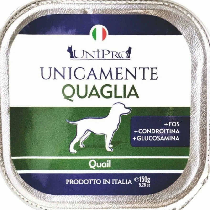 Unipro Unicamente Quaglia Cibo Umido Cani Adulti Vaschetta 150g