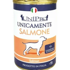 Unipro Unicamente Salmone Cibo Umido Cani Adulti Barattolo 400g