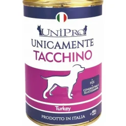 Unipro Unicamente Tacchino Cibo Umido Cani Adulti Barattolo 400g